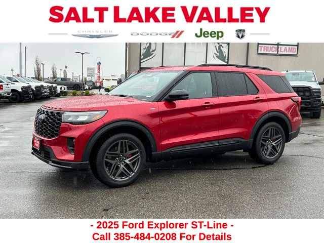 Red Metallic 2025 Ford Explorer ST-Line AWD SUV / Crossover All-Wheel Drive Automatic
