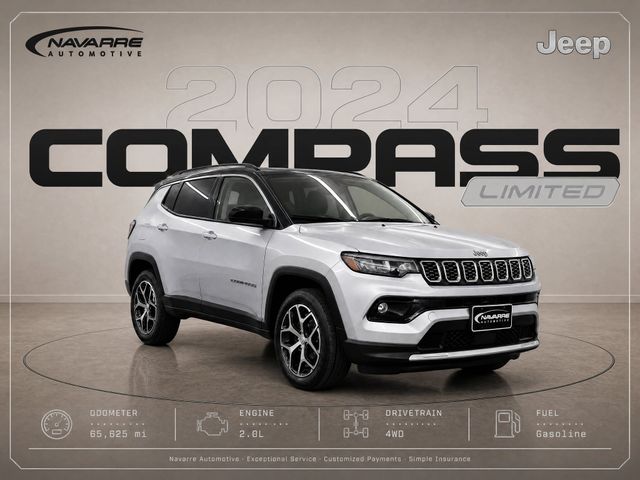 Silver 2024 Jeep Compass SUV / Crossover Four-Wheel Drive 8-Speed Automatic