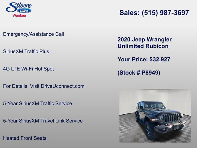 2020 Sting-Gray Clearcoat Jeep Wrangler Unlimited Rubicon 4X4 SUV