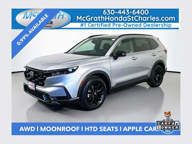 Lunar Silver Metallic 2024 Honda CR-V Hybrid Sport AWD SUV / Crossover All-Wheel Drive Continuously Variable Transmission