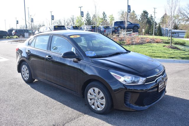Aurora Black 2020 Kia Rio S FWD Sedan Front-Wheel Drive Continuously Variable Transmission