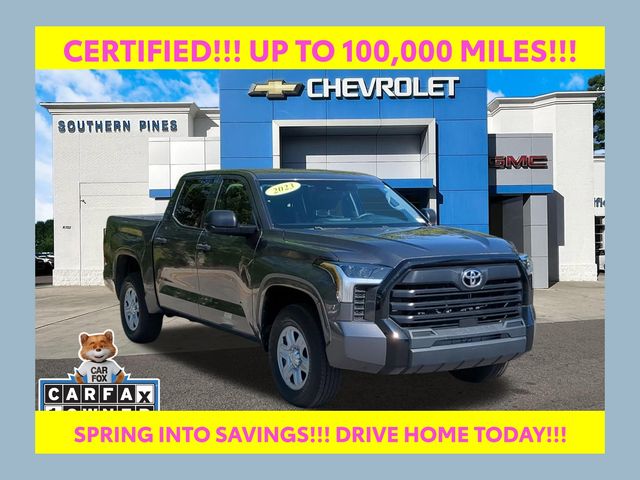 Magnetic Gray Metallic 2023 Toyota Tundra SR CrewMax Cab 4WD Pickup Truck Four-Wheel Drive Automatic