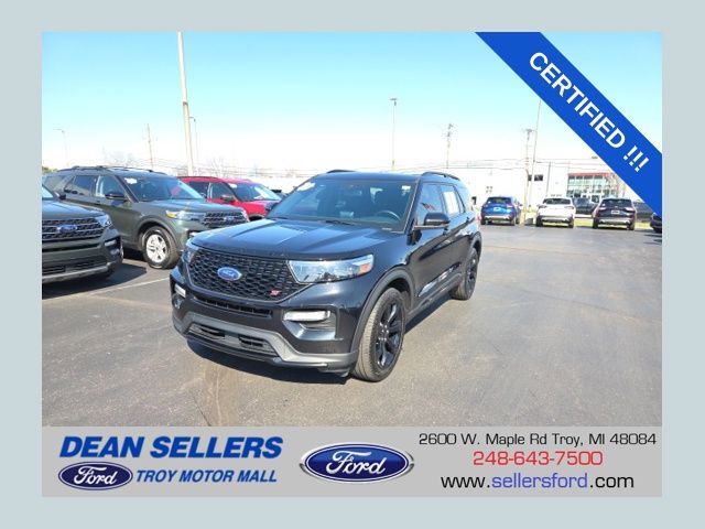 Agate Black Metallic 2023 Ford Explorer ST AWD SUV / Crossover All-Wheel Drive Automatic