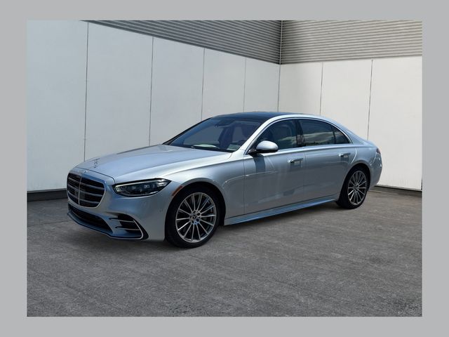 Silver 2021 Mercedes-Benz S-Class S 580 Sedan 4MATIC Sedan All-Wheel Drive 9-Speed Automatic