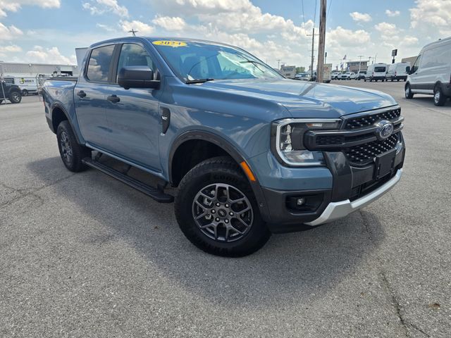 Blue (Azure Gray Metallic) 2024 Ford Ranger Pickup Truck Four-Wheel Drive Automatic