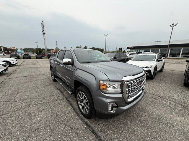 Gray (Satin Steel Metallic) 2021 GMC Canyon Pickup Truck Four-Wheel Drive 8-Speed Automatic