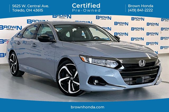 Sonic Gray Pearl 2021 Honda Accord Sedan Front-Wheel Drive Continuously Variable Transmission