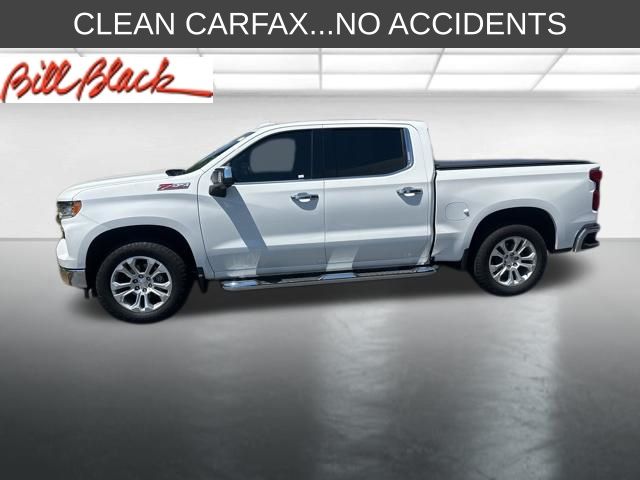 Summit White 2022 Chevrolet Silverado 1500 LTZ Crew Cab 4WD Pickup Truck Four-Wheel Drive Automatic