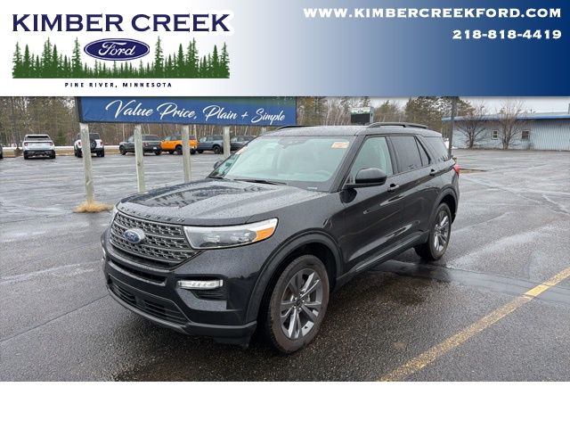 Agate Black Metallic 2024 Ford Explorer XLT AWD SUV / Crossover All-Wheel Drive Automatic