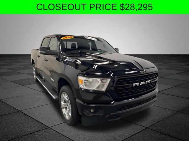 Diamond Black Crystal Pearlcoat 2023 RAM 1500 Pickup Truck Four-Wheel Drive 8-Speed Automatic