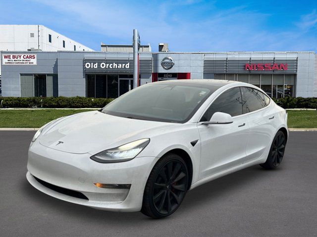 White 2020 Tesla Model 3 Performance AWD Sedan All-Wheel Drive 1-Speed Automatic