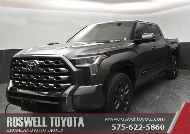 Magnetic Gray Metallic 2024 Toyota Tundra Hybrid Platinum HV CrewMax Cab 4WD Pickup Truck Four-Wheel Drive Automatic