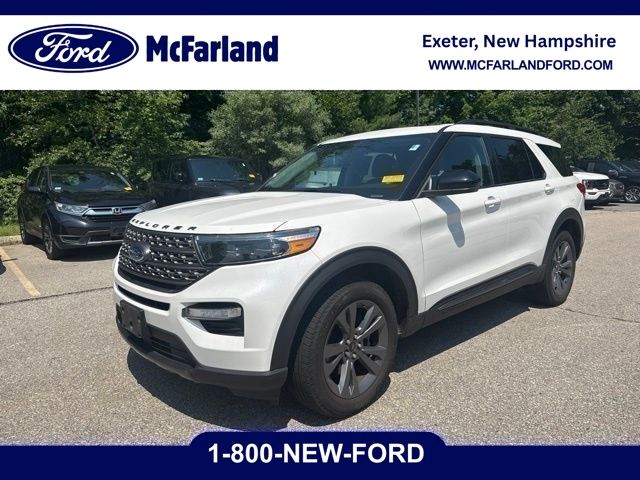 White Metallic 2023 Ford Explorer SUV / Crossover All-Wheel Drive Automatic
