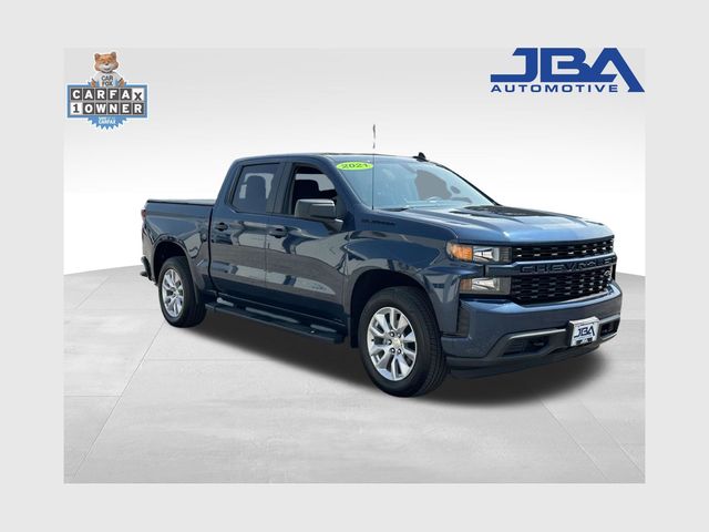 Blue Metallic 2021 Chevrolet Silverado 1500 Pickup Truck 4X2 8-Speed Automatic