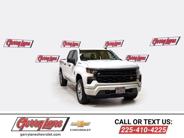 Summit White 2023 Chevrolet Silverado 1500 Custom Crew Cab RWD Pickup Truck 4X2 8-Speed Automatic