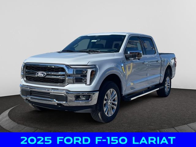 Space White Metallic 2025 Ford F-150 Lariat SuperCrew 4WD Pickup Truck Four-Wheel Drive Automatic
