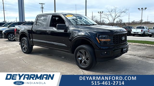 Agate Black Metallic 2024 Ford F-150 STX 4dr SuperCrew 4WD Pickup Truck Four-Wheel Drive Automatic