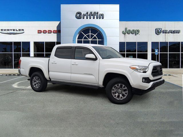 Super White 2019 Toyota Tacoma SR5 V6 Double Cab RWD Pickup Truck 4X2 6-Speed Automatic