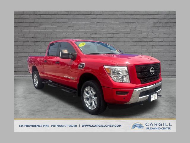 Red Alert 2023 Nissan Titan Pickup Truck 9-Speed Automatic