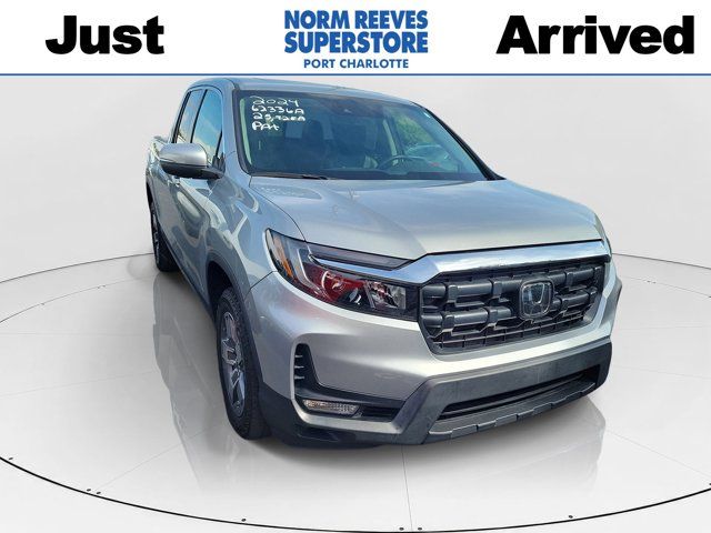 Silver 2024 Honda Ridgeline Pickup Truck All-Wheel Drive 9-Speed Automatic