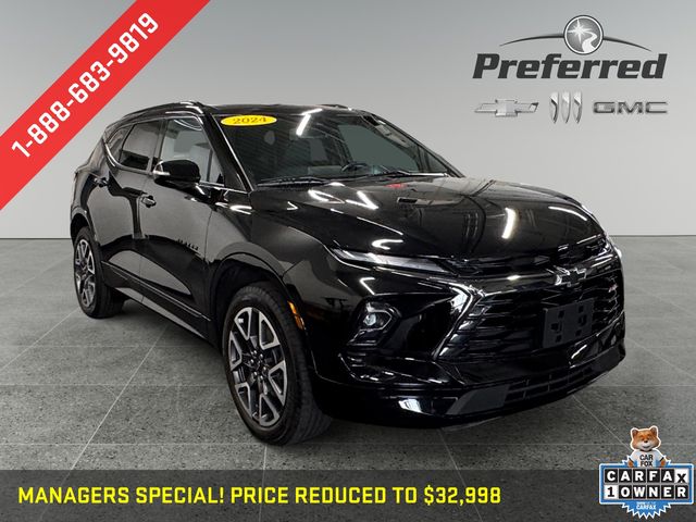 Black 2024 Chevrolet Blazer SUV / Crossover Front-Wheel Drive 9-Speed Automatic Overdrive