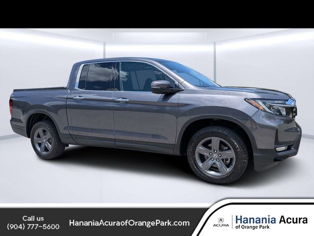 Gray (Modern Steel Metallic) 2022 Honda Ridgeline Pickup Truck All-Wheel Drive 9-Speed Automatic