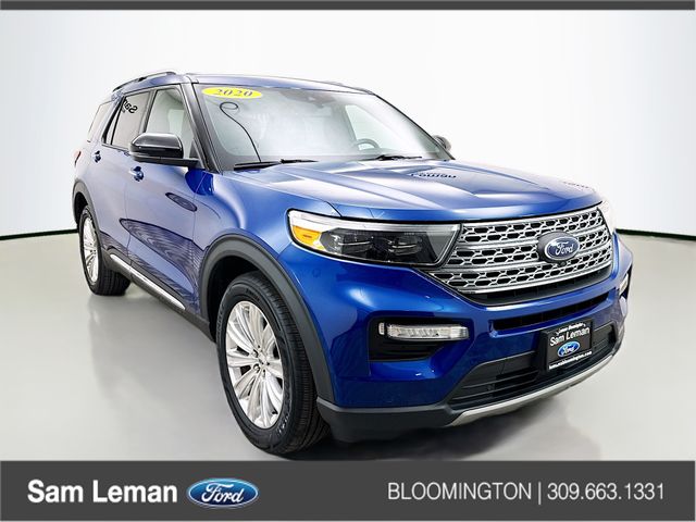 Blue 2020 Ford Explorer Limited AWD SUV / Crossover All-Wheel Drive Automatic