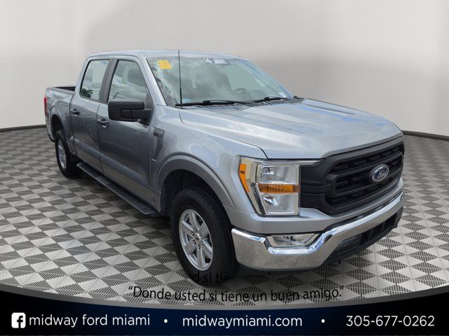 Silver Metallic 2022 Ford F-150 XL SuperCrew 4WD Pickup Truck Four-Wheel Drive Automatic
