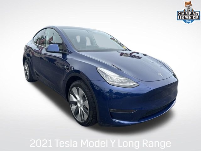 Blue 2021 Tesla Model Y Long Range AWD SUV / Crossover All-Wheel Drive 1-Speed Automatic