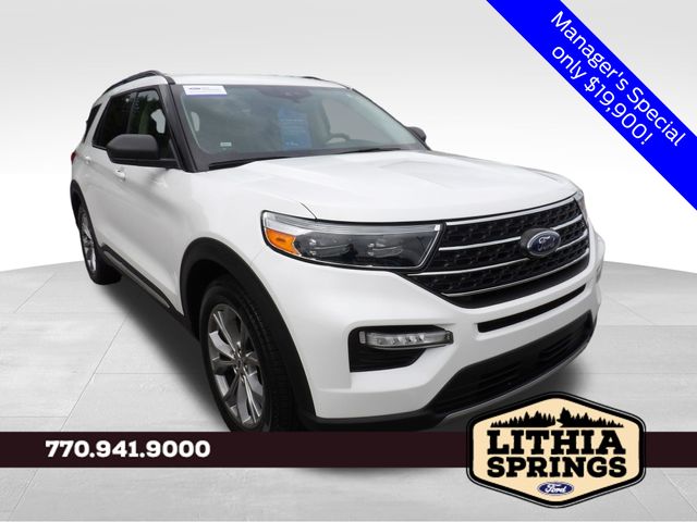 White Metallic 2022 Ford Explorer XLT RWD SUV / Crossover Rear-Wheel Drive Automatic