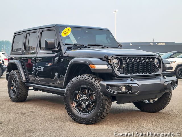 Black Clearcoat 2024 Jeep Wrangler SUV / Crossover Four-Wheel Drive 8-Speed Automatic