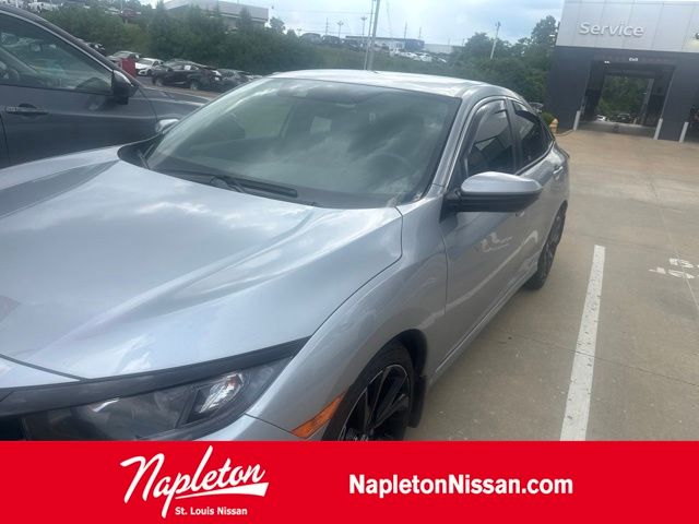 Lunar Silver Metallic 2020 Honda Civic Sedan Front-Wheel Drive Continuously Variable Transmission