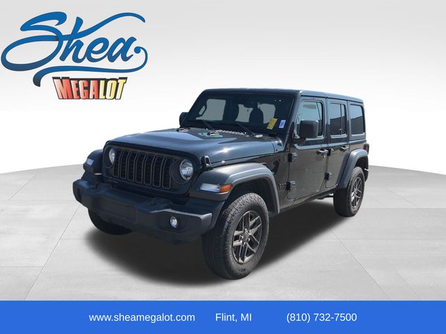 Black Clearcoat 2024 Jeep Wrangler SUV / Crossover Four-Wheel Drive 8-Speed Automatic