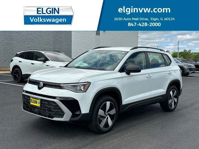 Pure White 2025 Volkswagen Taos S 4Motion SUV / Crossover All-Wheel Drive 8-Speed Automatic