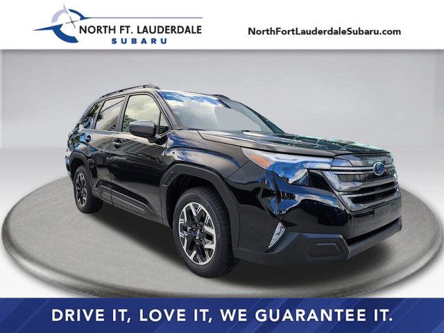 Crystal Black Silica 2025 Subaru Forester Premium Crossover AWD SUV / Crossover All-Wheel Drive Continuously Variable Transmission