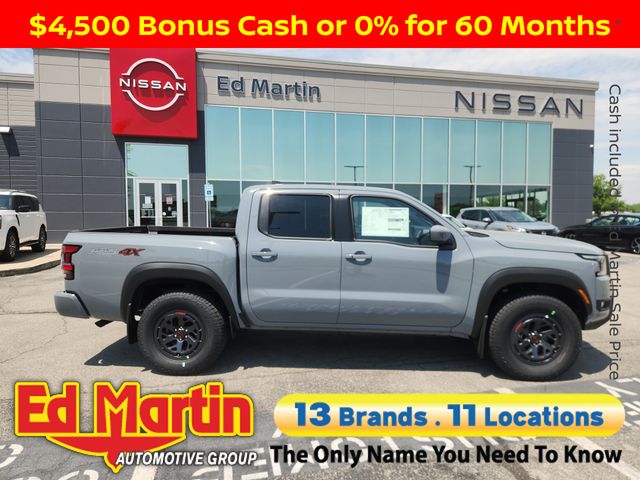 Boulder Gray 2026 Nissan Frontier PRO-4X Crew Cab 4WD Pickup Truck Four-Wheel Drive 9-Speed Automatic Overdrive