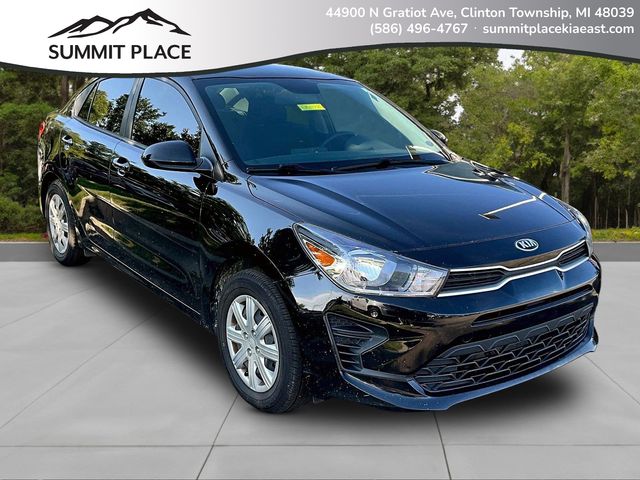Aurora Black 2021 Kia Rio Sedan Front-Wheel Drive Continuously Variable Transmission