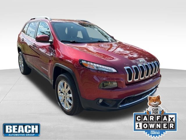 Deep Cherry Red Crystal Pearlcoat 2016 Jeep Cherokee Limited 4WD SUV / Crossover Four-Wheel Drive 9-Speed Automatic