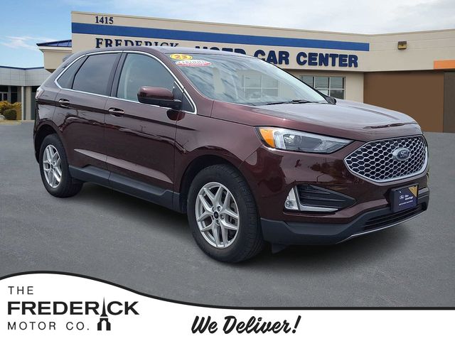 Red (Burgundy Velvet Metallic Tinted Clearcoat) 2023 Ford Edge SEL AWD SUV / Crossover All-Wheel Drive 8-Speed Automatic