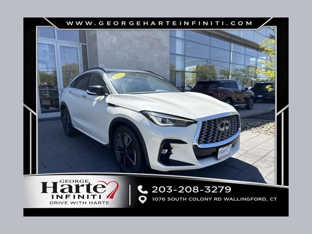 Majestic White 2023 INFINITI QX55 Luxe AWD SUV / Crossover All-Wheel Drive Continuously Variable Transmission