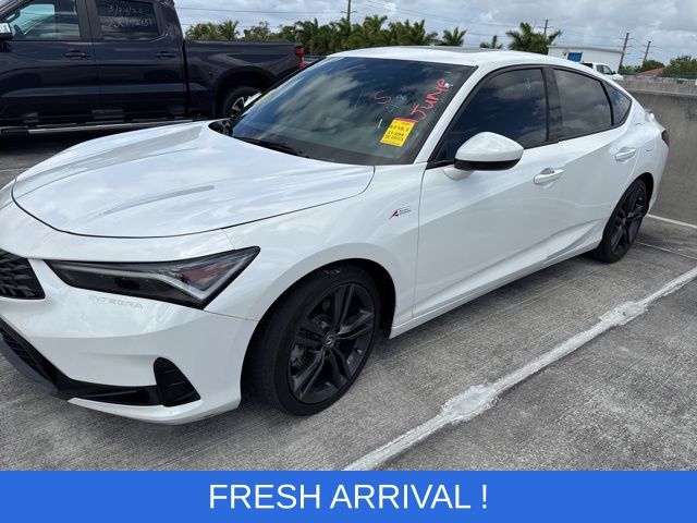 White 2023 Acura Integra FWD with A-SPEC Package Sedan Front-Wheel Drive Continuously Variable Transmission