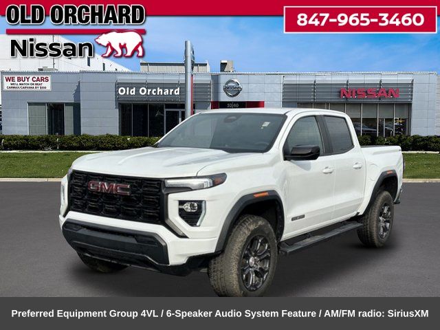Summit White 2023 GMC Canyon Elevation Crew Cab 4WD Pickup Truck Four-Wheel Drive 8-Speed Automatic