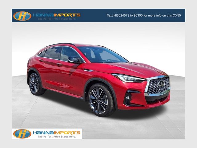 Dynamic Sunstone Red 2025 INFINITI QX55 SUV / Crossover All-Wheel Drive Continuously Variable Transmission