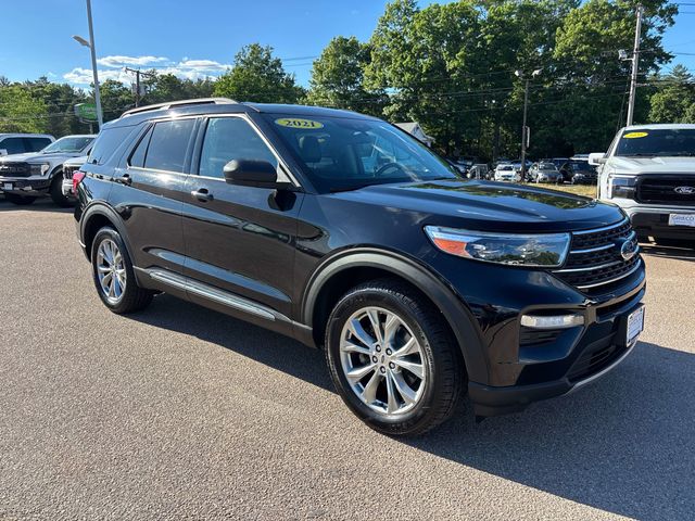 Black Metallic 2021 Ford Explorer SUV / Crossover All-Wheel Drive Automatic
