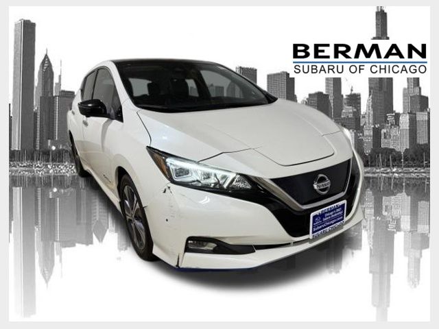 2-Tone White/Black 2019 Nissan LEAF Hatchback Front-Wheel Drive Automatic
