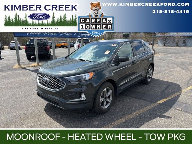 Forged Green Metallic 2023 Ford Edge SEL AWD SUV / Crossover All-Wheel Drive 8-Speed Automatic