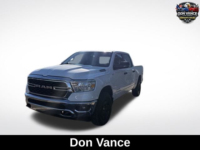 Bright White Clearcoat 2023 RAM 1500 Big Horn Crew Cab 4WD Pickup Truck Four-Wheel Drive 8-Speed Automatic