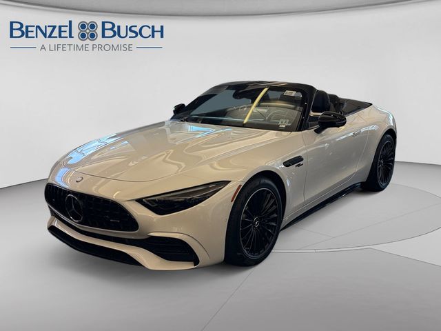 MANUFAKTUR Moonlight White Metallic 2025 Mercedes-Benz SL-Class AMG SL 43 RWD Convertible Rear-Wheel Drive 9-Speed Automatic