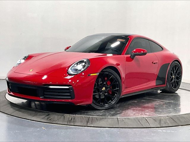 Carmine Red 2022 Porsche 911 Coupe Rear-Wheel Drive 8-Speed Automatic