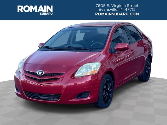 Red 2007 Toyota Yaris Sedan Front-Wheel Drive 4-Speed Automatic